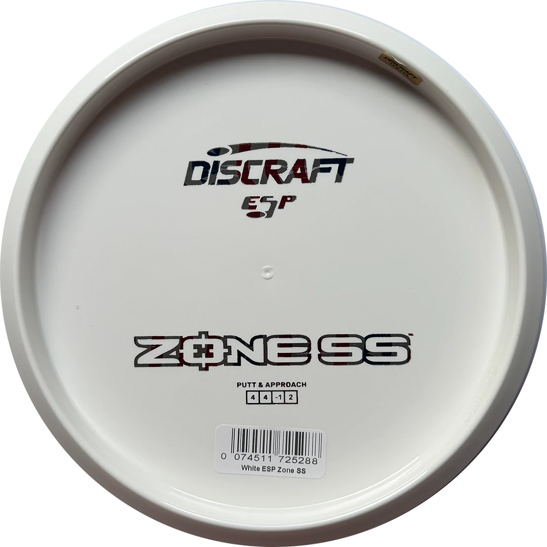 Discraft Zone SS White Bottom Stamp